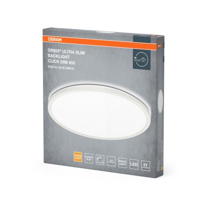 Osram - димований світлодіодний стельовий світильник ORBIS LED/22W/230V білий