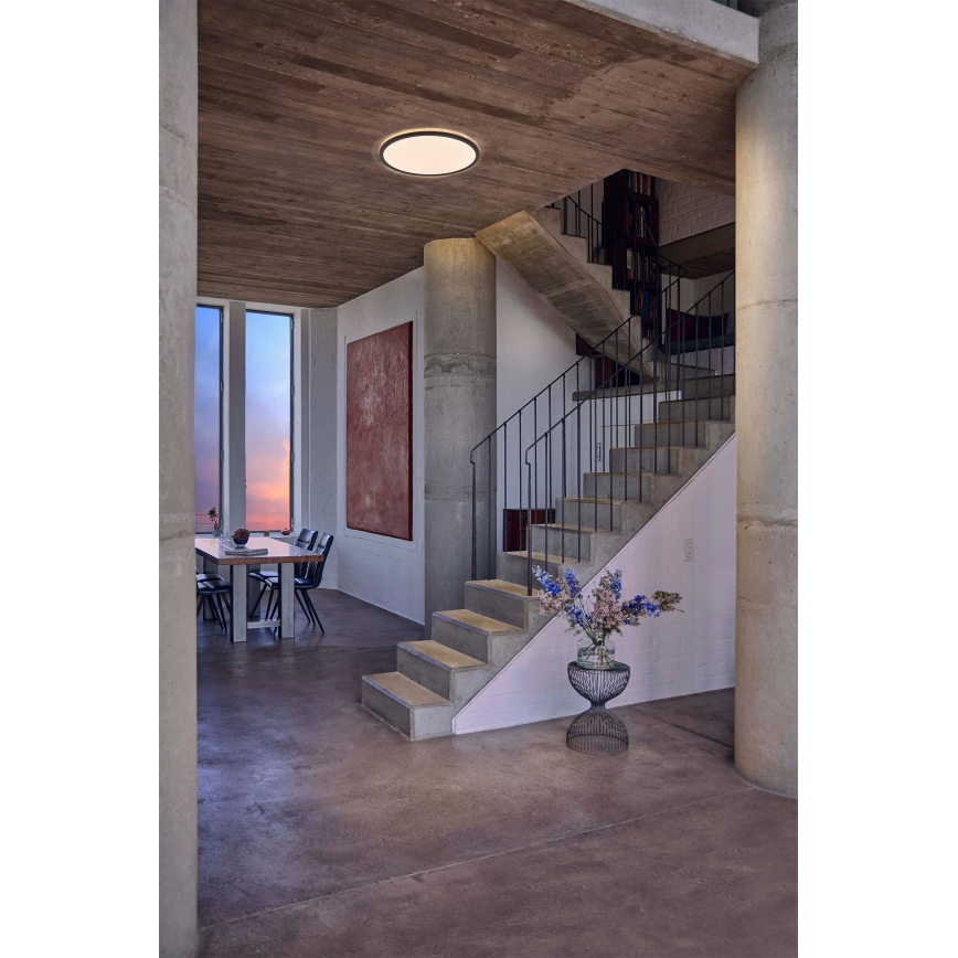 Osram - Димований LED стельний світильник ORBIS ULTRA SLIM LED/15 Вт/230 В/3000 К діам. 23,5 см чорний