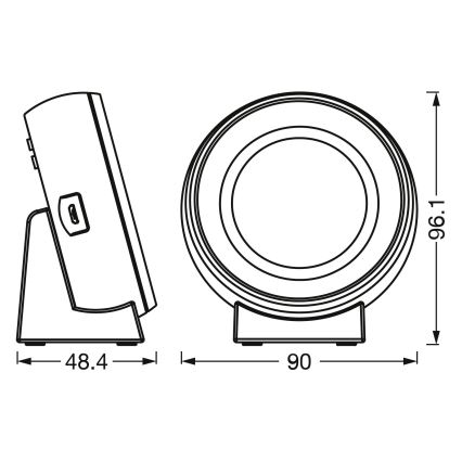 Osram - Цифрові LED-годинники з підсвічуванням NIGHTLUX LED/0,3W/5V 1000mAh 3000/4000/6500K білі