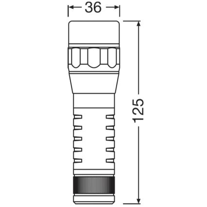 Osram - Диммируемый светодиодный фонарь LEDINSPECT TORCH 450 ESSENTIAL LED/6W/3xAAA IP44