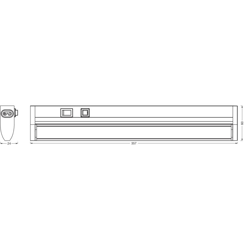 Osram - диммируемый светильник для установки под шкаф LINEAR TURN LED/6 Вт/230 В 3000/4000/6500 К 35 см чёрный