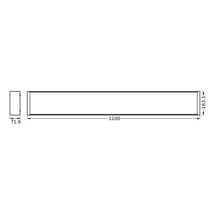 Osram - Светодиодный диммируемый потолочный светильник OFFICE LINE LED/40 Вт/230 В 120 см + пульт дистанционного управления