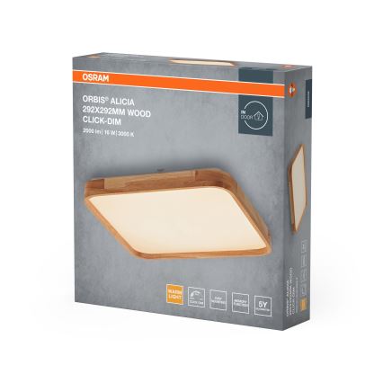 Osram - диммируемый светодиодный потолочный светильник ORBIS ALICIA LED/16W/230V 29,2x29,2 cm бежевый