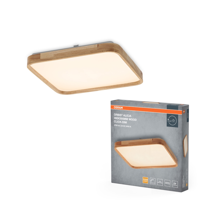 Osram - Диммируемый светодиодный потолочный светильник ORBIS ALICIA LED/24 Вт/230 В 39,5x39,5 см бежевый