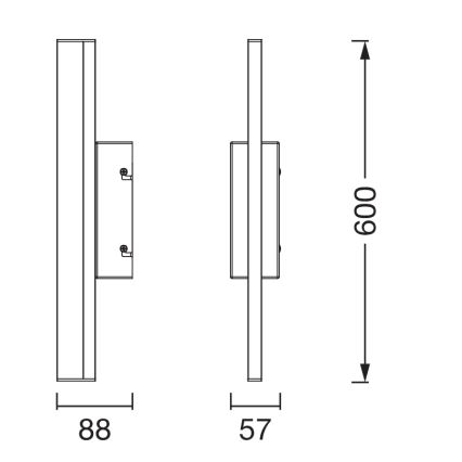 Osram - диммируемый светодиодный светильник для зеркала ORBIS MIRROR LED/10W/230V 3000/4000K 60 см IP44 черный