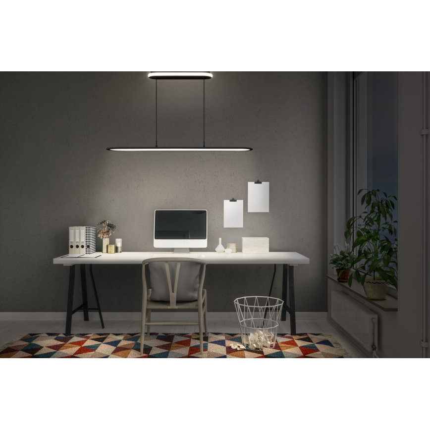 Osram - затемнюваний світлодіодний підвісний світильник на тросі OFFICE LINE LED/57W/230V 4000K 100 cm CRI 90 чорний