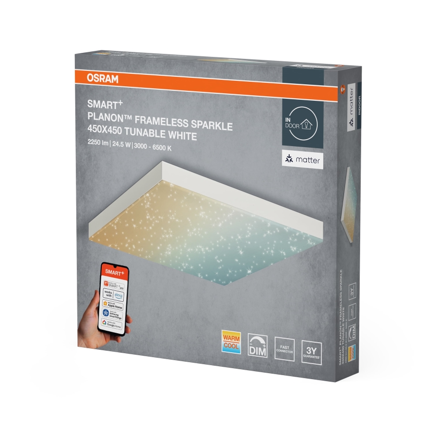 Osram - LED Затемнюваний стельовий світильник SMART+ FRAMELESS LED/24,5W/230V 3000-6500K 45x45 cm Wi-Fi