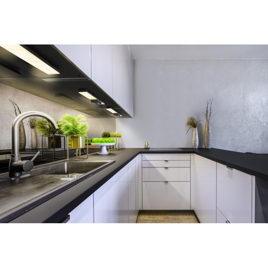 Osram - LED світильник під шафу з регулюванням яскравості та розетками UNDERCABINET LED/10W/230V 3000K 54,8 cm чорний
