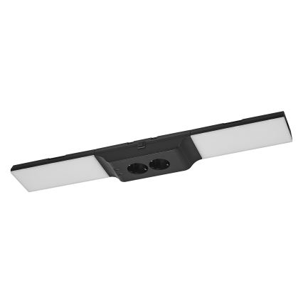 Osram - LED світильник під шафу з регулюванням яскравості та розетками UNDERCABINET LED/10W/230V 3000K 54,8 cm чорний