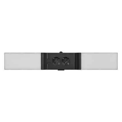 Osram - LED світильник під шафу з регулюванням яскравості та розетками UNDERCABINET LED/10W/230V 3000K 54,8 cm чорний