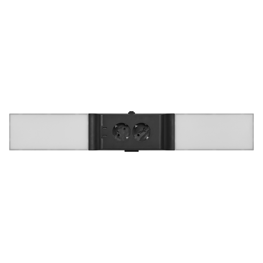 Osram - LED світильник під шафу з регулюванням яскравості та розетками UNDERCABINET LED/10W/230V 3000K 54,8 cm чорний