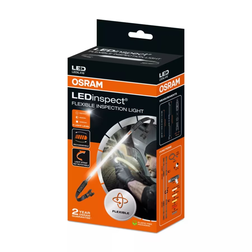 Osram - Автомобильный инспекционный фонарь с регулировкой яркости LEDINSPECT, LED/10W/3,7V, 2200 mAh
