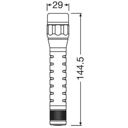 Osram - світлодіодний ліхтар з регульованою яскравістю LEDINSPECT TORCH 350 ESSENTIAL LED/4W/2xAAA IP44