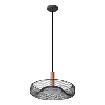 Osram - LED-люстра на тросе DECOR MESH LED/18,5W/230V, диаметр 40 см, чёрный/древесина гевеи