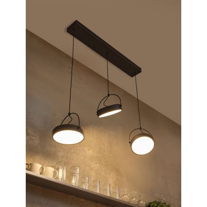 Osram - LED-люстра на тросі DECOR PUCK 3xLED/12W/230V CRI 90 чорна