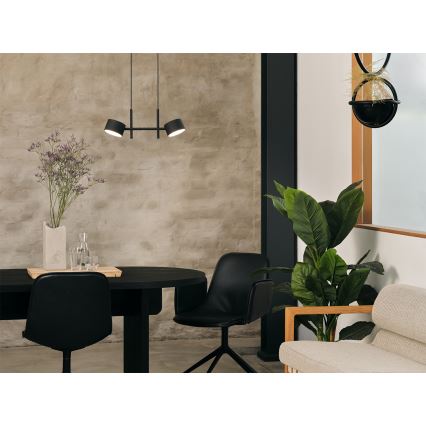 Osram - LED-люстра на тросі з регульованою яскравістю DECOR KYOTO 2xLED/10W/230V CRI 90 чорний