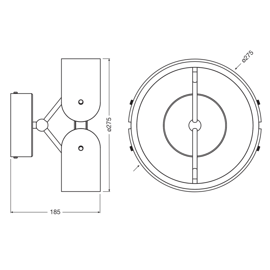 Osram - LED настенный светильник DECOR CURVE, 20 Вт, 230 В, серый