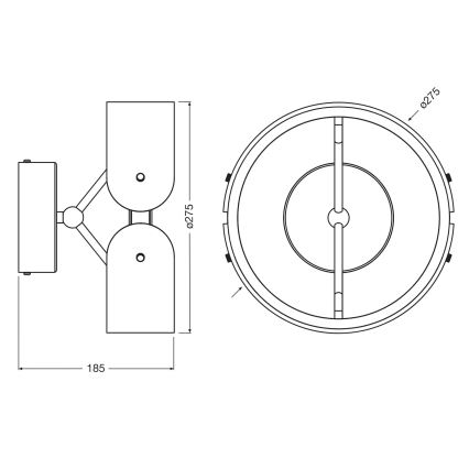 Osram - LED настінний світильник DECOR CURVE LED/20W/230V сірий