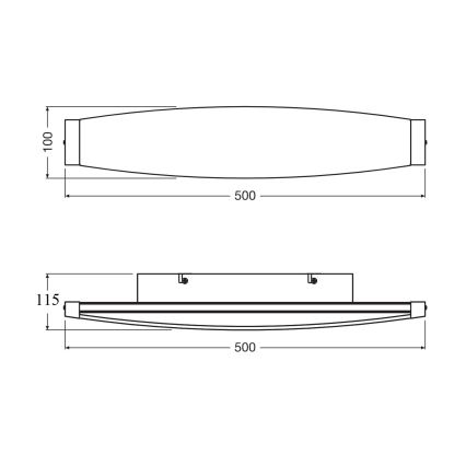 Osram - LED настінний світильник DECOR FLAT LED/13W/230V сірий