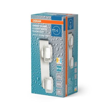 Osram - LED Настінний світильник для ванної кімнати ORBIS FLAME 2xLED/5,5W/230V IP44 білий