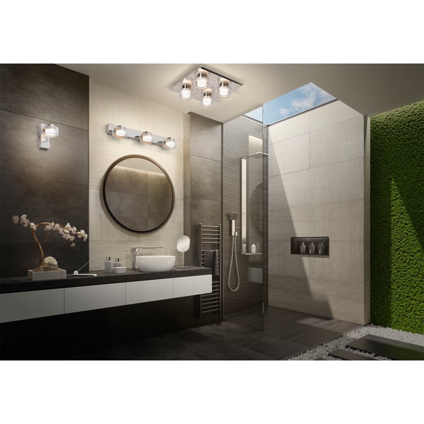 Osram - LED настінний світильник для ванної кімнати ORBIS FLAME 3xLED/5,5W/230V 3000/4000K IP44 глянцевий хром