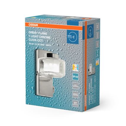 Osram - LED настінний світильник для ванної кімнати ORBIS FLAME LED/5,5W/230V 3000/4000K IP44 глянцевий хром