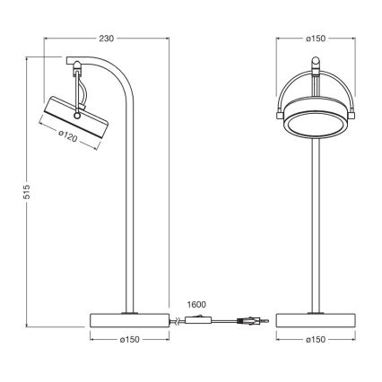 Osram - LED настольная лампа DECOR PUCK LED/11W/230V CRI 90 чёрная