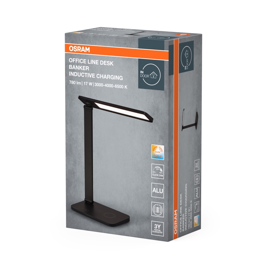 Osram - Диммируемая светодиодная настольная лампа OFFICE LINE LED/17 Вт/230 В 3000/4000/6500 К черная