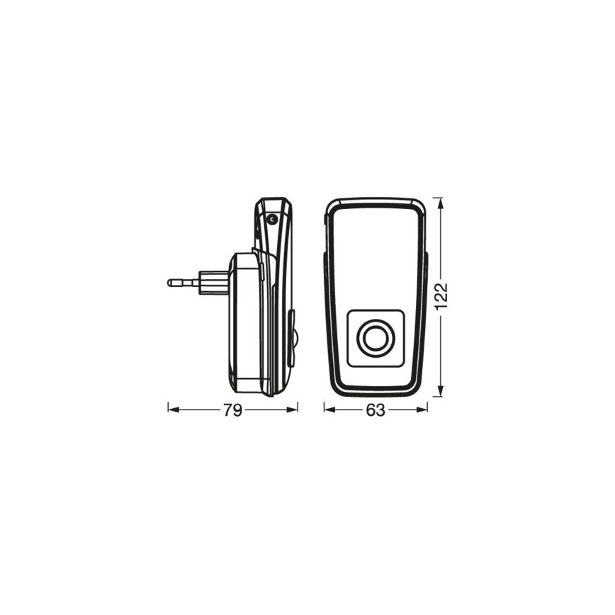 Osram - LED-нічник у розетку з датчиком LUNETTA LED/2W/230V