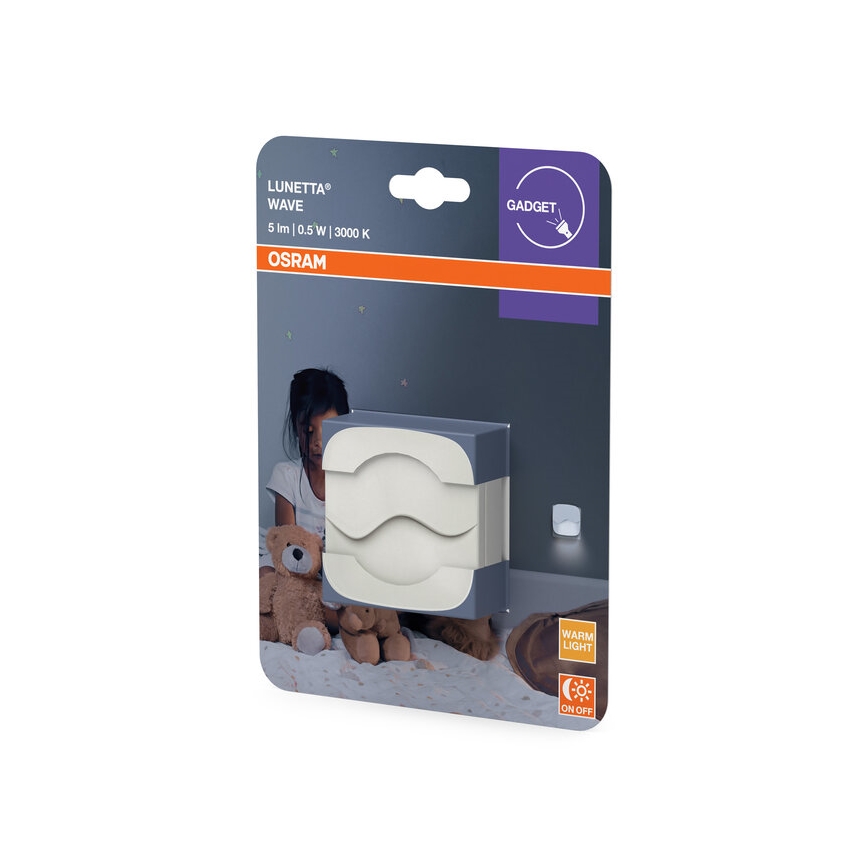 Osram - LED нічник у розетку з датчиком сутінків LUNETTA LED/0,5W/230V
