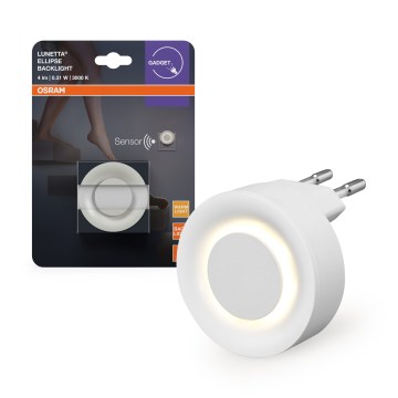 Osram - LED нічник з датчиком руху та сутінків LUNETTA LED/0,31W/230V білий