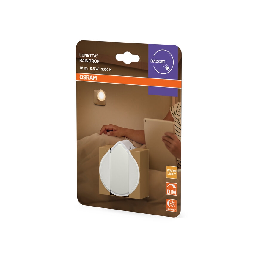 Osram - LED Нічник у розетку з регулюванням яскравості LUNETTA LED/0,5W/230V