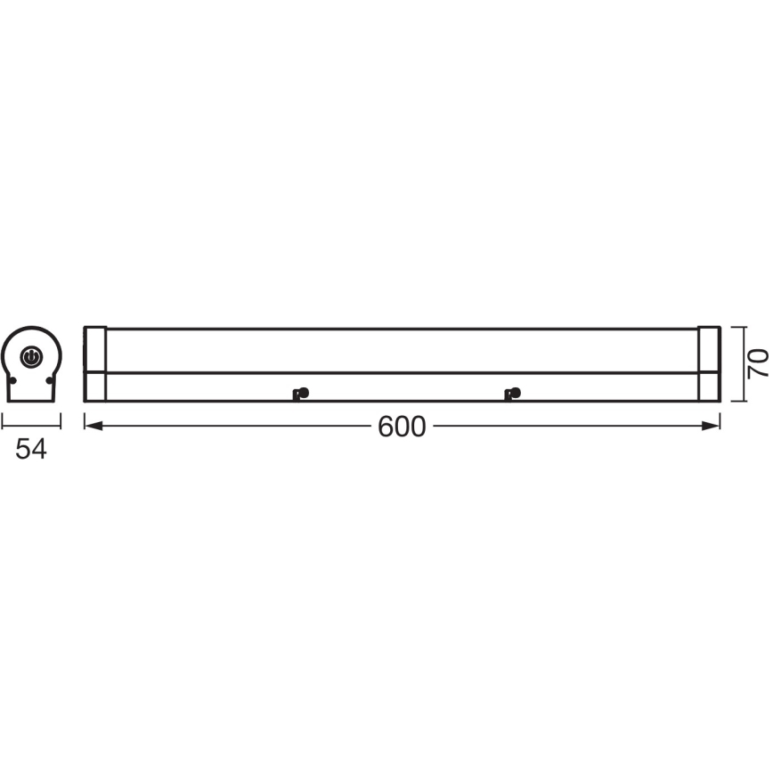 Osram - диммируемая LED-подсветка зеркала для ванной ORBIS TUBE LED/12W/230V 3000/4000K 60 см IP44 матовый хром