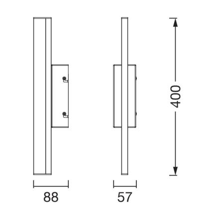 Osram - Регульоване LED-освітлення для дзеркала ORBIS MIRROR LED/6,8W/230V 40 cm 3000/4000K IP44 чорний