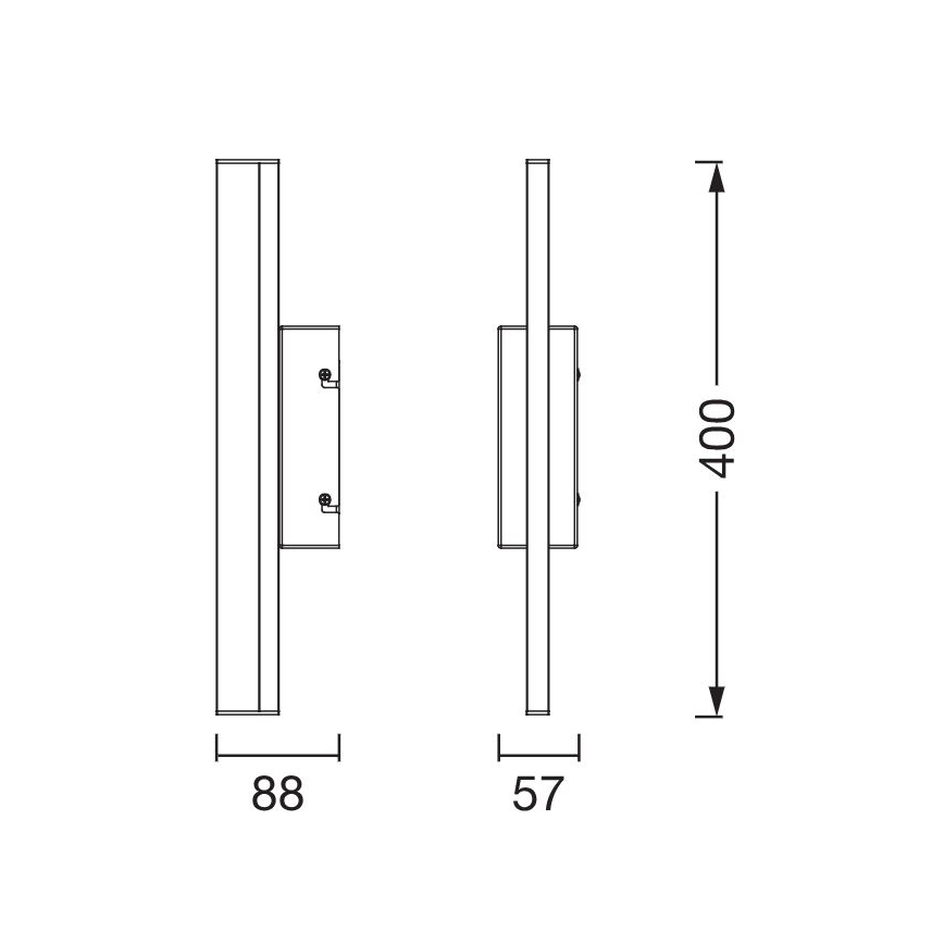 Osram - Регульоване LED-освітлення для дзеркала ORBIS MIRROR LED/6,8W/230V 40 cm 3000/4000K IP44 чорний