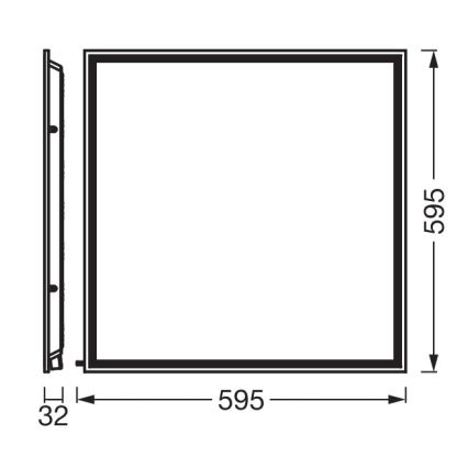 Osram - LED панель для підвісної стелі ESSENTIAL LED/40 Вт/230 В 3000/4000/6500 К 60x60 см UGR19
