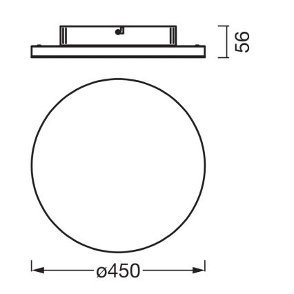 Osram - LED панель накладна PLANON LED/28W/230V 3000K діам. 45 cm біла