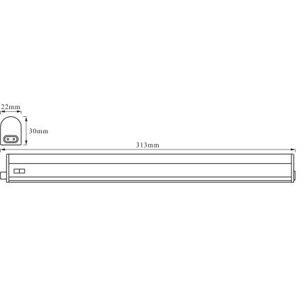 Osram - LED підшафний світильник BATTEN LED/4W/230V 30 см