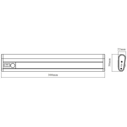 Osram - LED підсвітка під шафу з датчиком MOBILE LED/1,5W/3,7V 1800 mAh