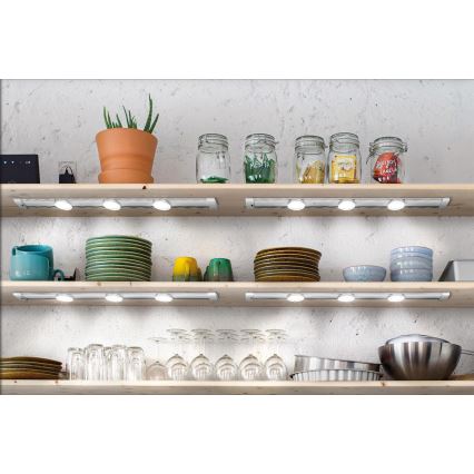 Osram - LED світильник для встановлення під шафу з можливістю регулювання яскравості та датчиком руху LINEAR MAGNET LED/9,5W/230V 4000K 60 cm білий