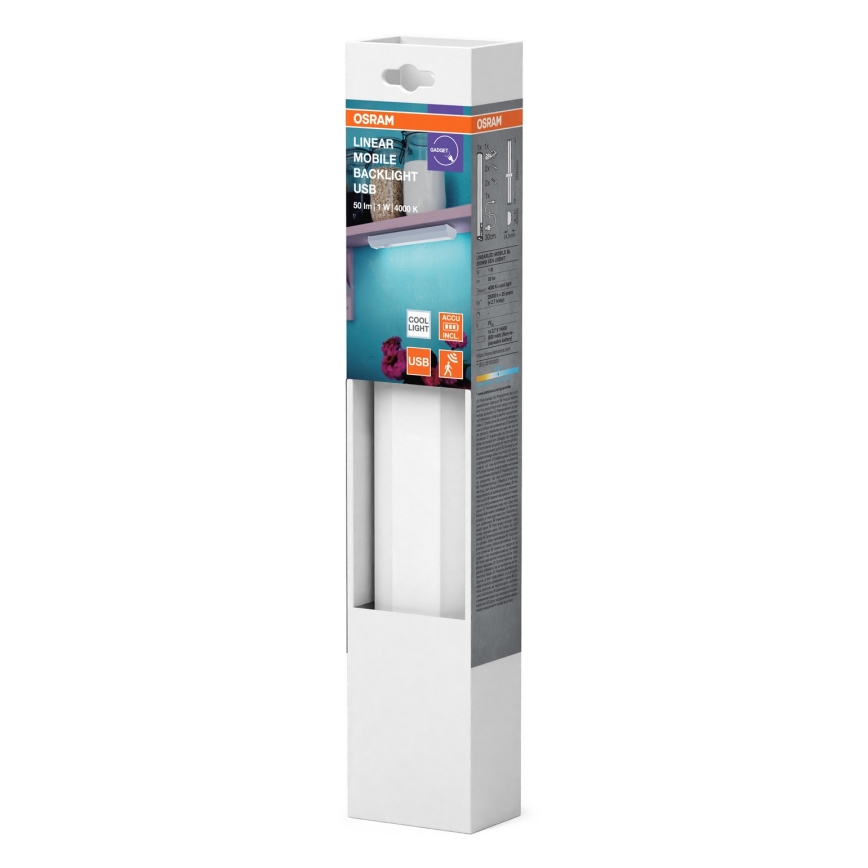 Osram - LED-підсвітка під шафу зі сенсором MOBILE LED/1W/3,7V 500 mAh 20 cm