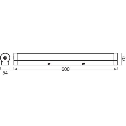 Osram - Диммируемый LED-светильник для зеркала ORBIS TUBE LED/12 Вт/230 В 3000/4000 К 60 см IP44 белый