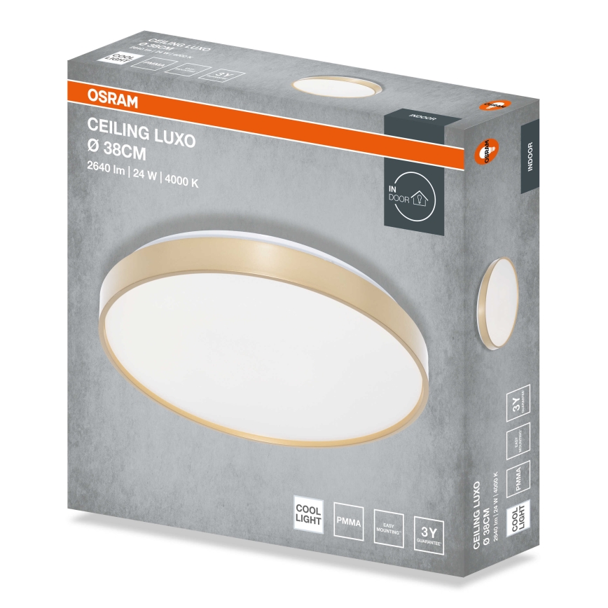 Osram - LED потолочный светильник CEILING LUXO LED/24 Вт/230 В диам. 38 см золотой
