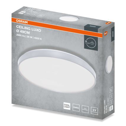 Osram - LED потолочный светильник CEILING LUXO LED/36W/230V Ø 49 см, серебристый