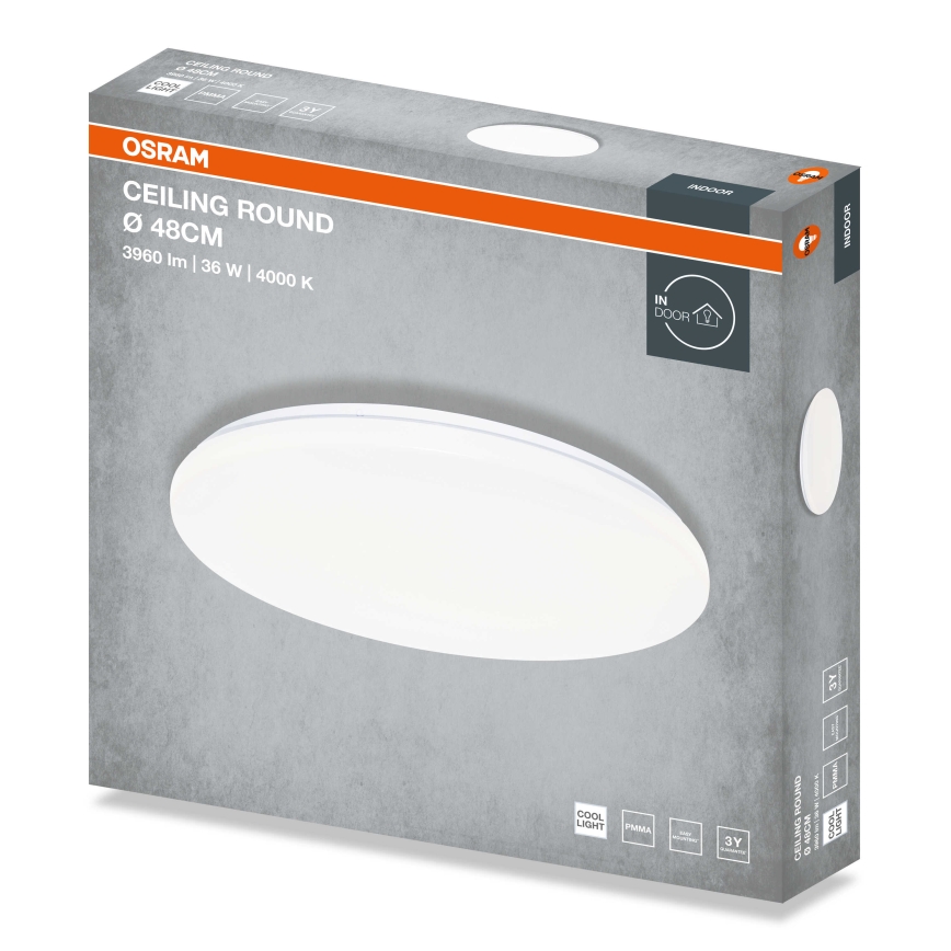 Osram - LED потолочный светильник CEILING ROUND LED/36 Вт/230 В/4000 К, Ø 48 см, белый