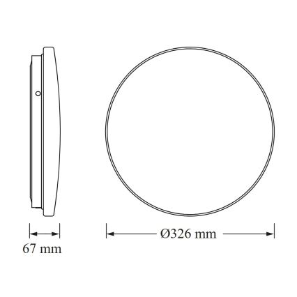 Osram - светодиодный потолочный светильник для ванной CEILING ROUND LED/18W/230V 6500K, диаметр 33 см, IP44, белый