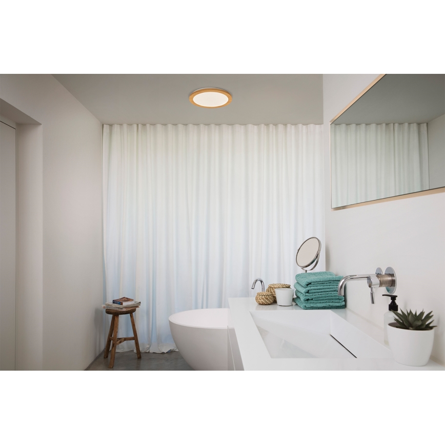 Osram - Светодиодный потолочный светильник для ванной ORBIS DISC LED/22W/230V 3000/4000K диам. 30 см IP44 коричневый