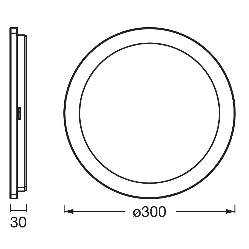 Osram - Светодиодный потолочный светильник для ванной ORBIS DISC LED/22W/230V 3000/4000K диам. 30 см IP44 коричневый