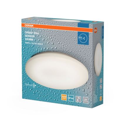 Osram - LED потолочный светильник для ванной с датчиками движения и сумерек ORBIS LED/15,5W/230V диаметр 30 см IP44 белый