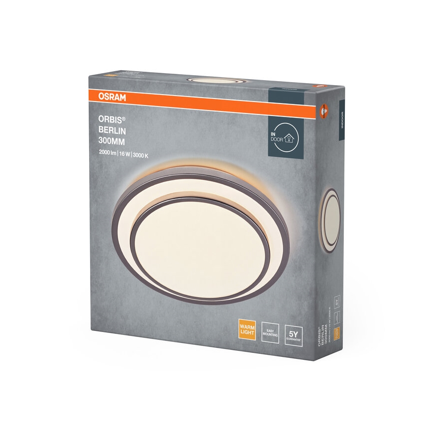 Osram - LED потолочный светильник ORBIS BERLIN LED/16 Вт/230 В, Ø 29,3 см, серебристый